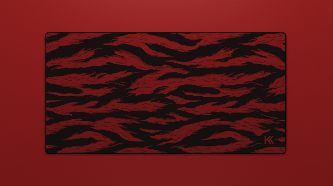 Red Tiger Camo Deskmat