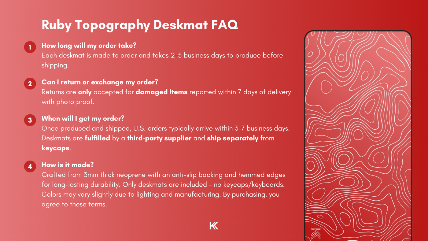 Ruby Topography Deskmat