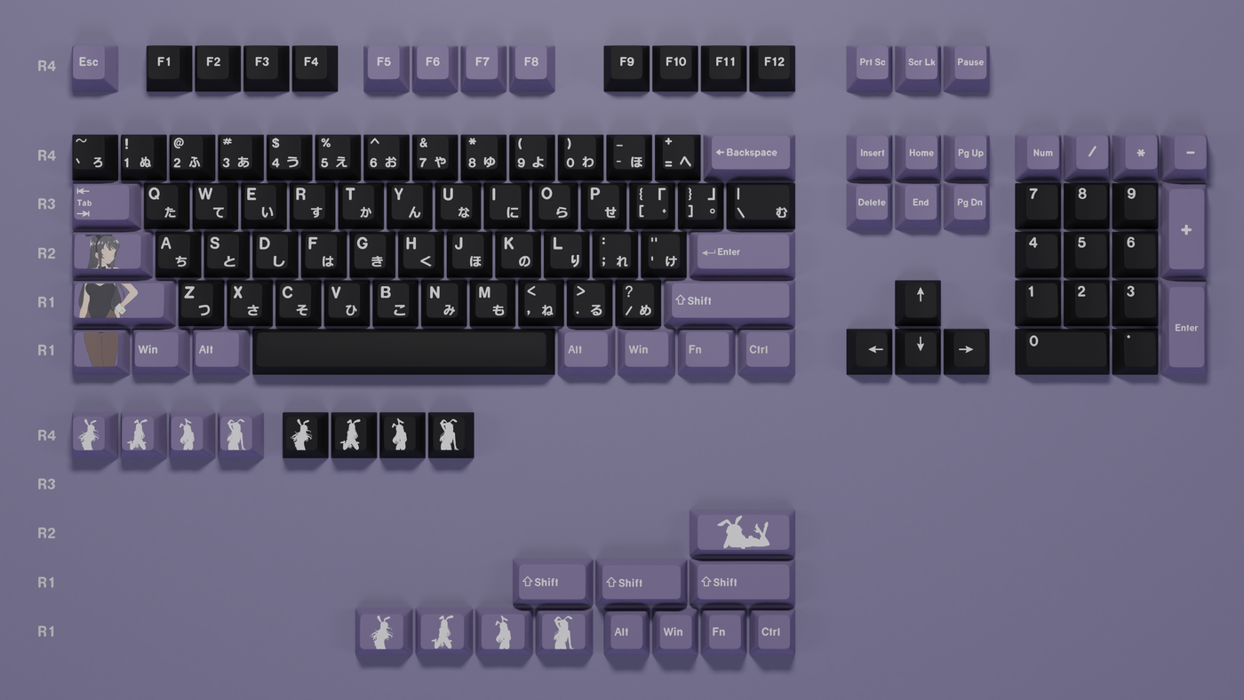 The "Bunny Girl" Keycap Set